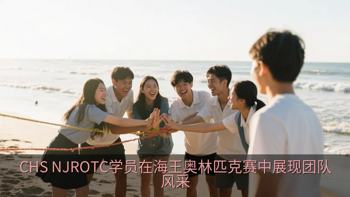 学员在海边进行团队协作活动